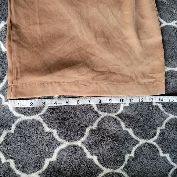 Tronjori Womens High Rise Wide Leg Pants Brown Size Small Pleated Pockets Nwt - Picture 8 of 9